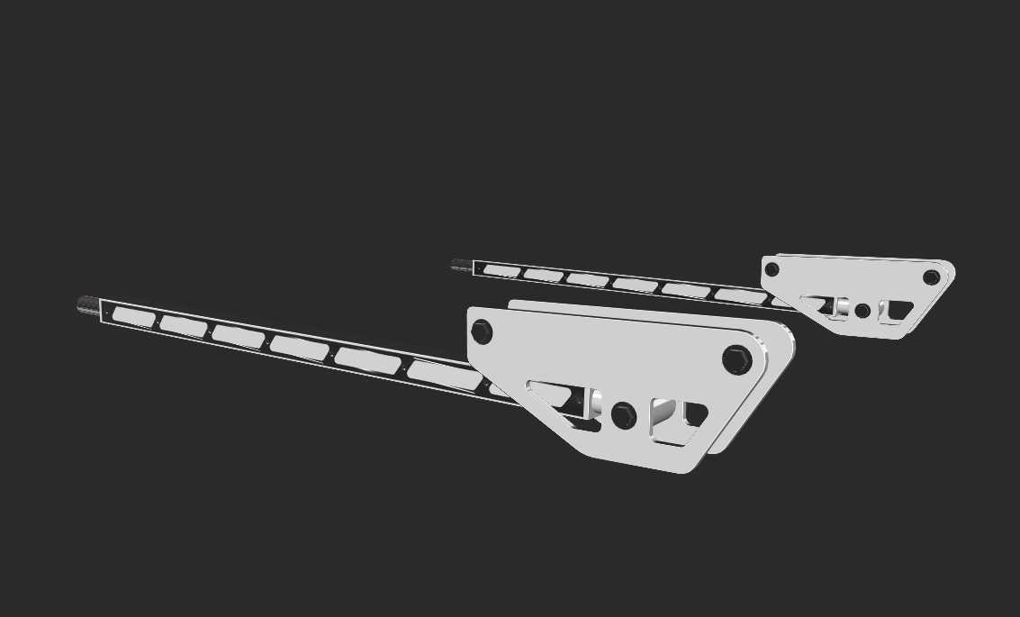 Front Torsion bars and mounts with overlays