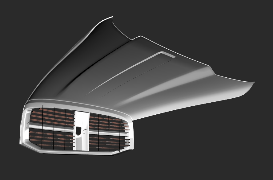 3rd gen Cummins Cowl indented hood