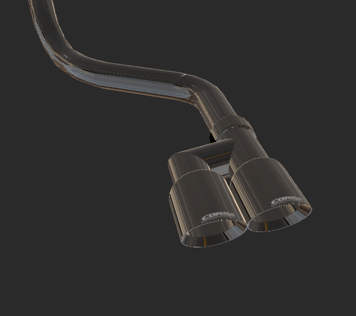 Corsa Dual tip dual exhaust (Bumper exit)