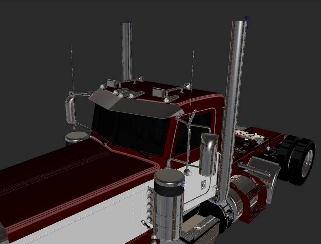 Peterbilt 389 Daycab Model