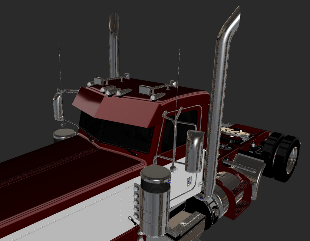 Peterbilt 389 Daycab Model